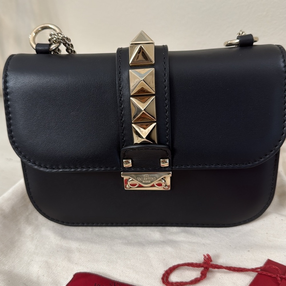 Valentino Black Crossbody Bag with Silver Studs - Picture 5 of 8
